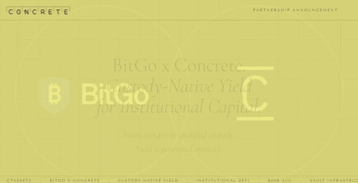 ConcreteXYZ and BitGo Forge Custody-Native Vaults to Unlock Institutional Onchain Yield