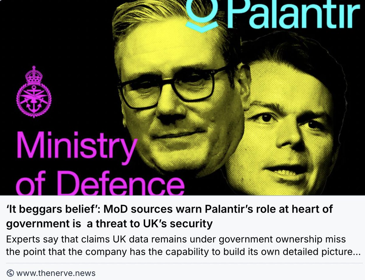 UK MOD Whistleblowers Expose Grave National Security Risks from Palantir Systems in Bombshell Claims