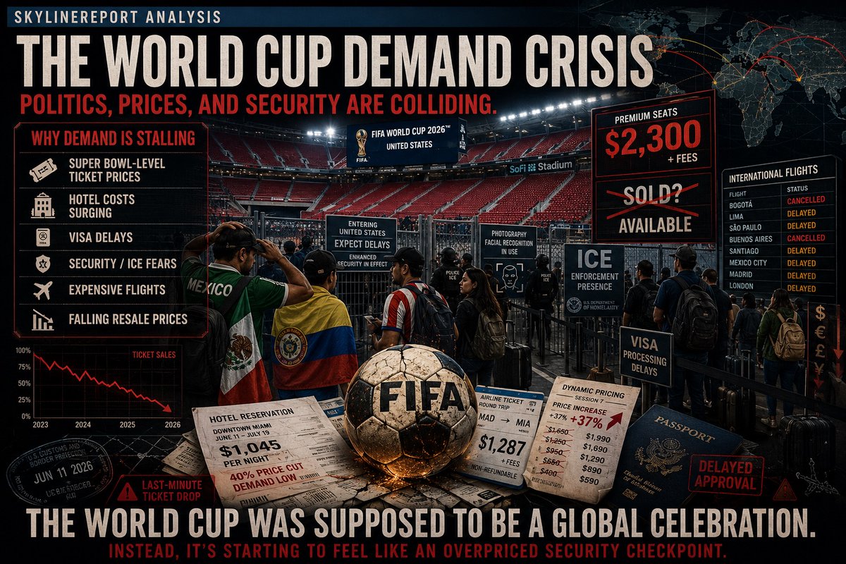 2026 FIFA World Cup US Matches Face Low Ticket Sales and Lagging Hotel Bookings Amid Rising Concerns
