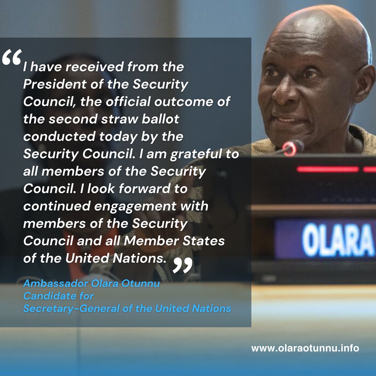 Otunnu Posts Even Split in Second UN Security Council Straw Poll