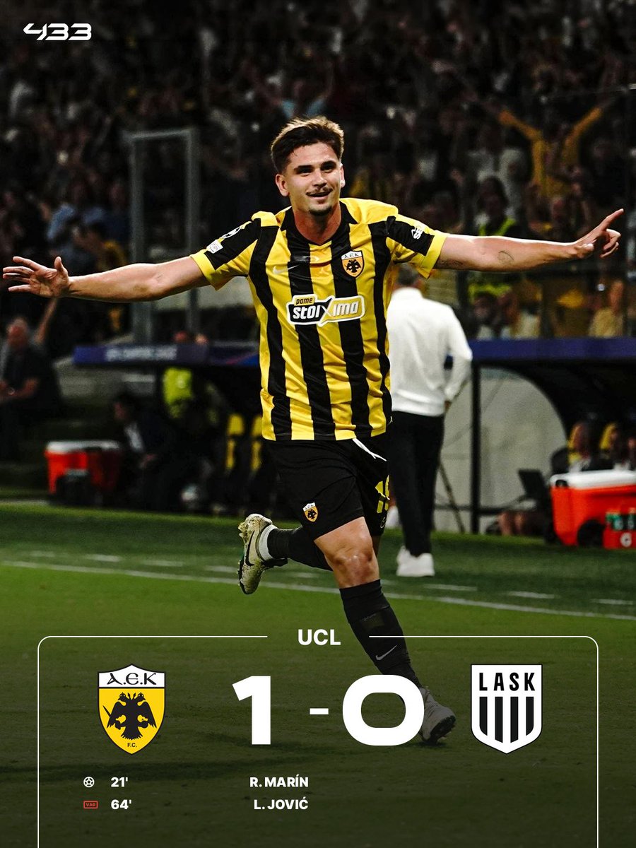 Marin Strike Ends AEK Athens’ 20-Year Champions League Drought