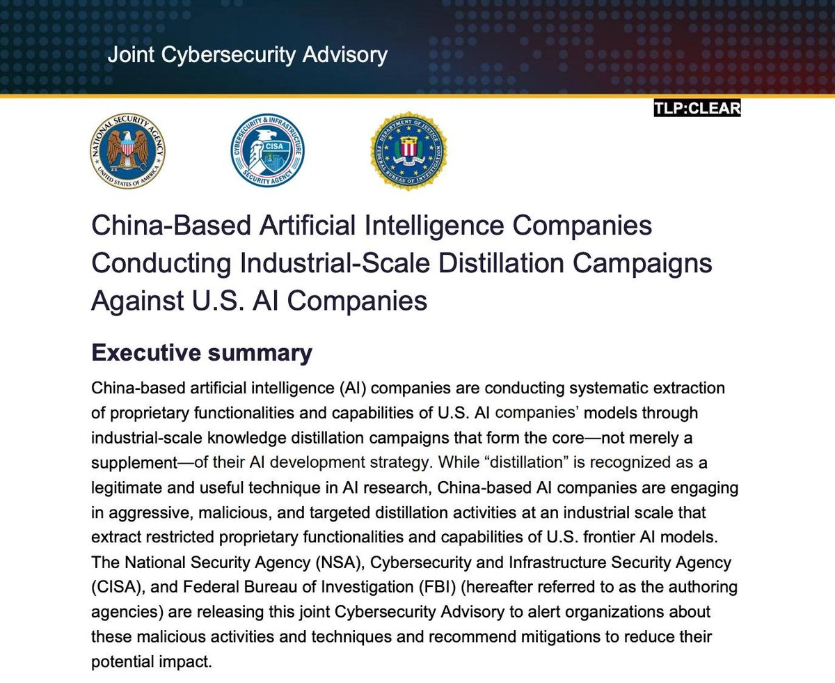 U.S. Agencies Warn Chinese AI Firms Are Distilling American Frontier Models